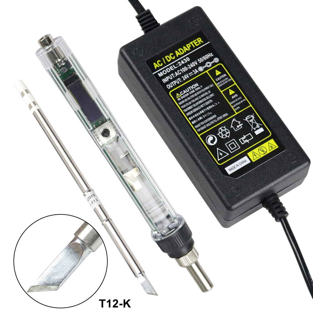 T12 Soldering Station Oled - Zestaw lutownicy elektrycznej T12 DC 12-24V