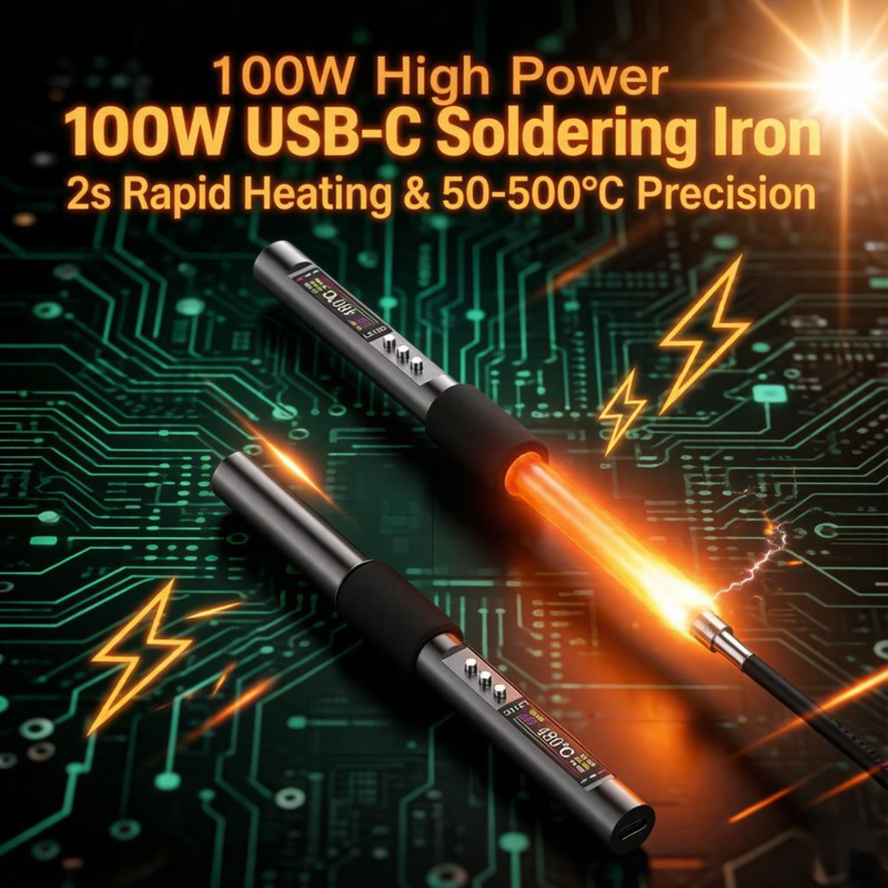 C210 Precision Soldering Station - Lutownica 100W, natychmiastowe nagrzewanie w 2