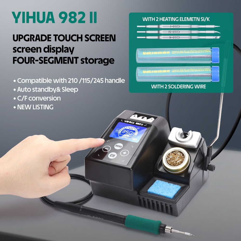 C210 Precision Soldering Station - YIHUA 982-II ekran dotykowy C245 C210