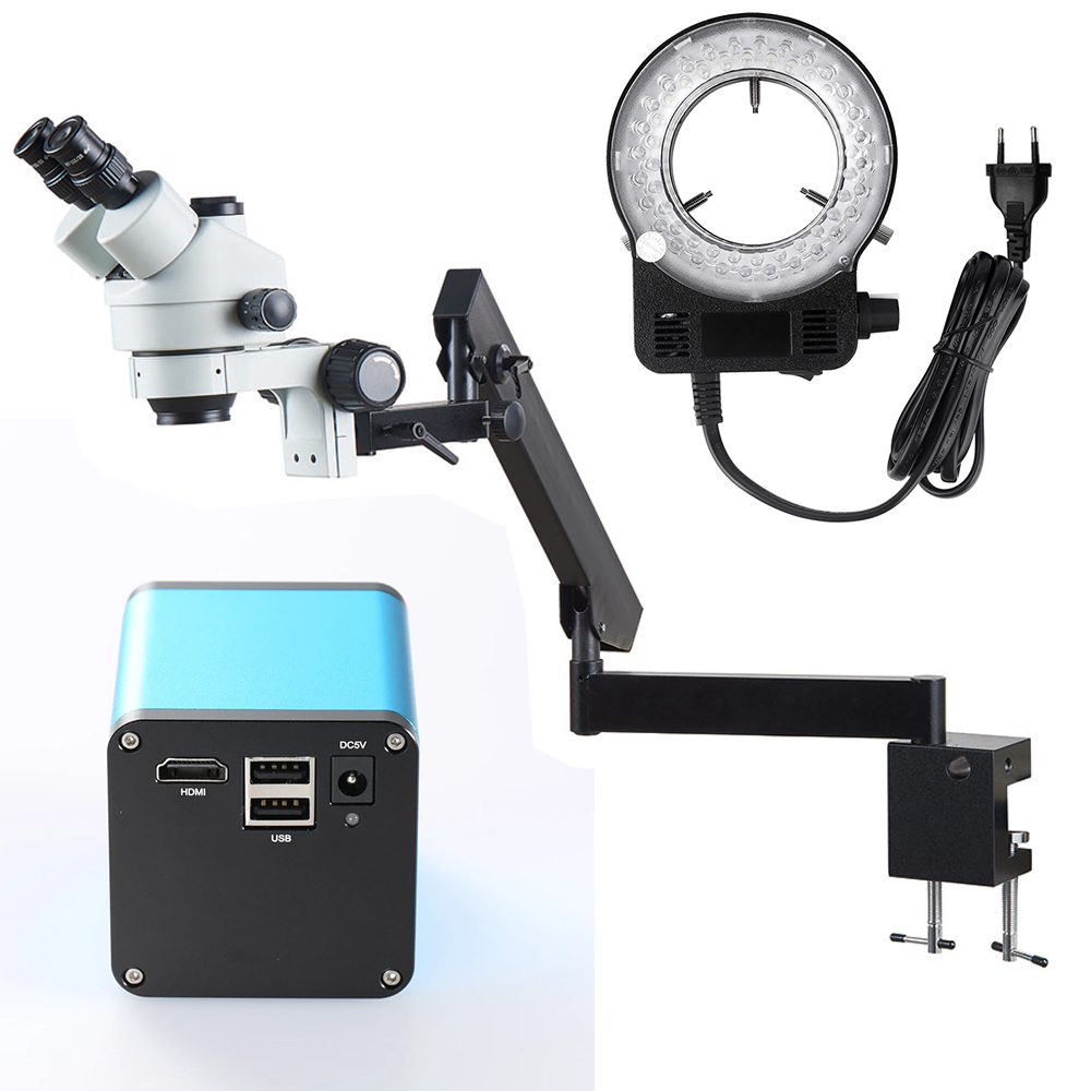 Regulowane ramię przegubowe z  – Trinocular Stereo Microscope 7X-45X recenzja i cena