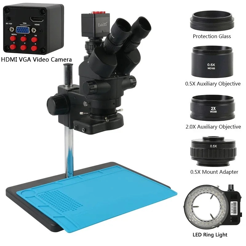 Kamera wideo 1080P 2K 4K 36MP  – Trinocular Stereo Microscope 7X-45X recenzja i cena