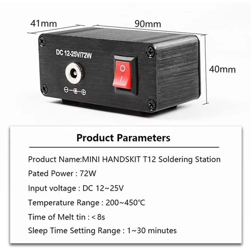 Cyfrowa stacja lutownicza B03C – T12 Soldering Station Oled recenzja i cena